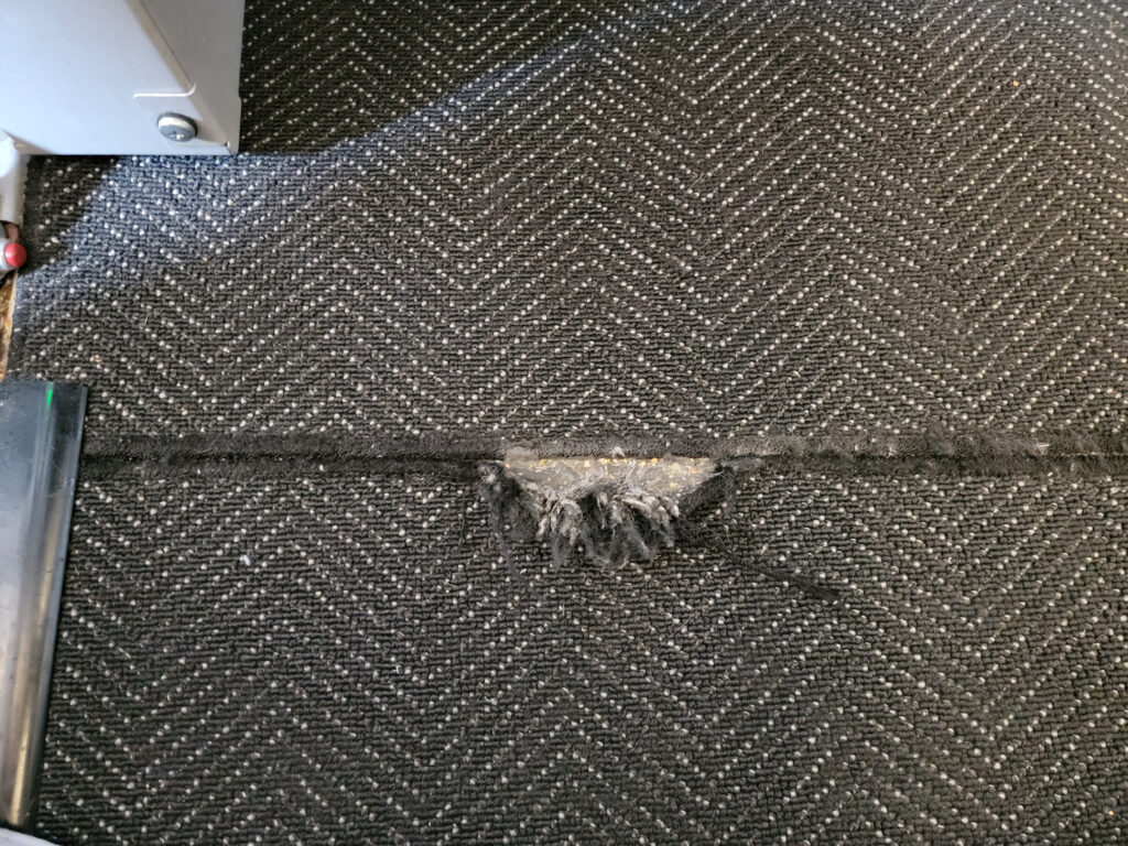 fix damaged carpet edges