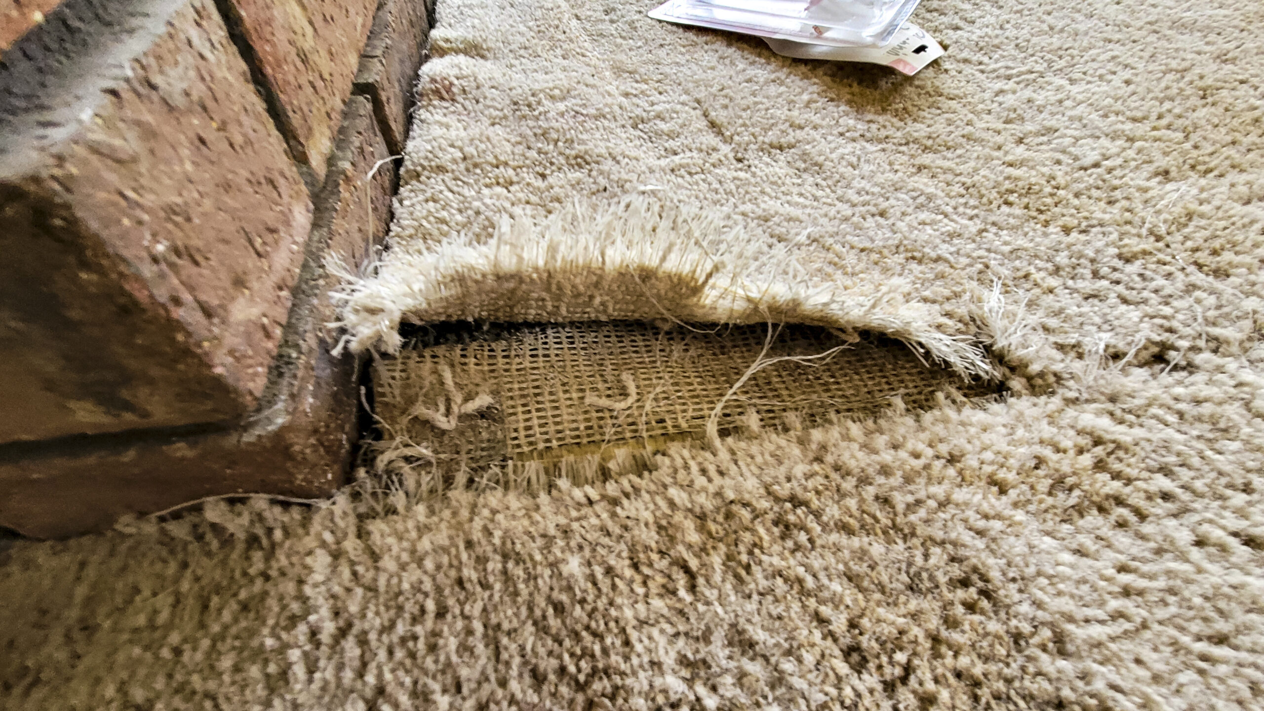 new carpet damage